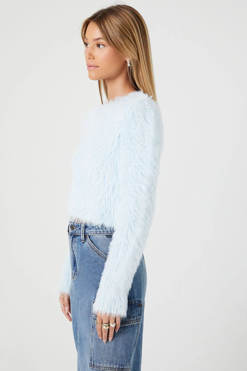Shaggy Faux Fur Sweater - Image 2
