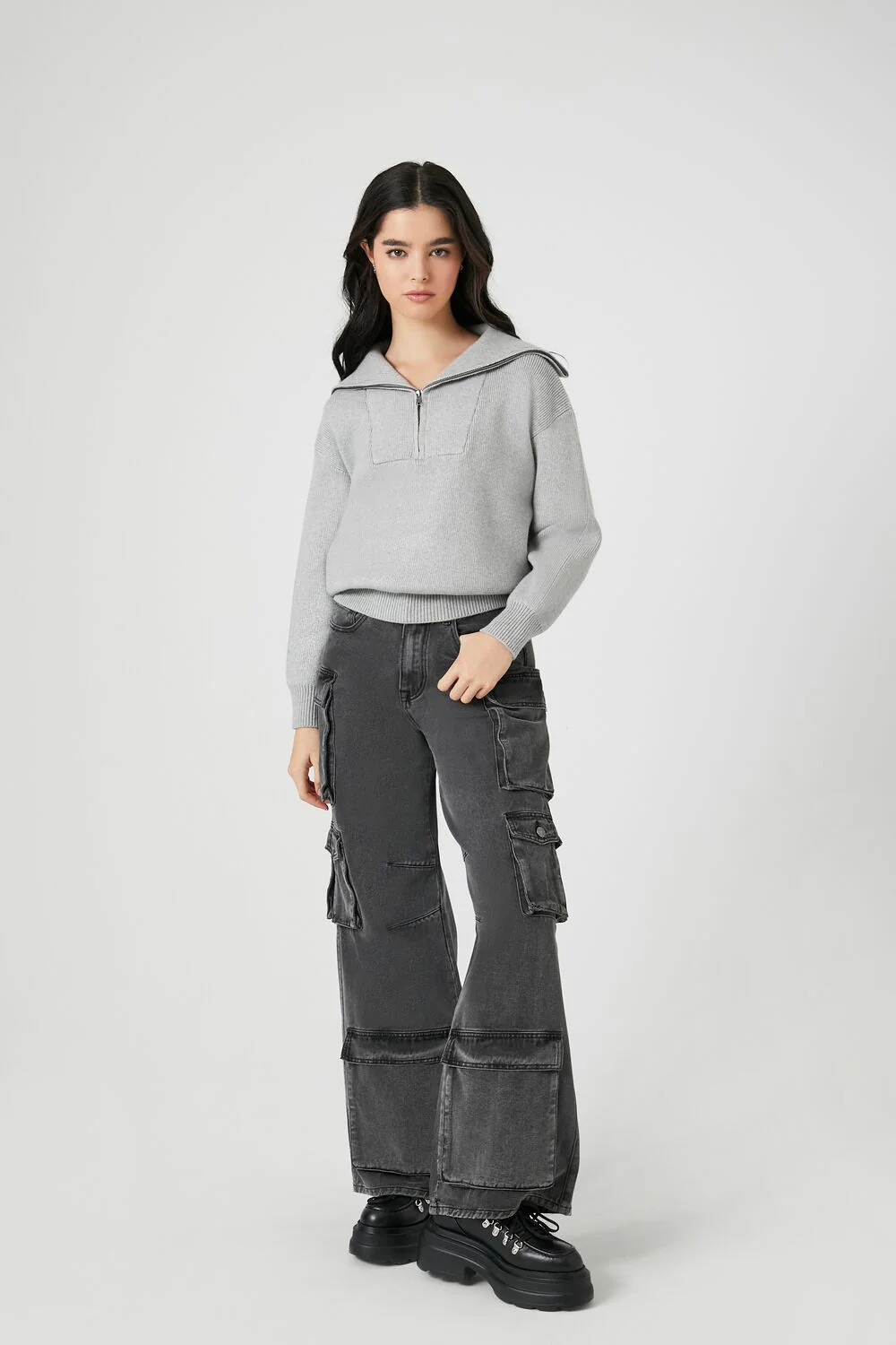 Drop-Sleeve Half-Zip Sweater - Image 4