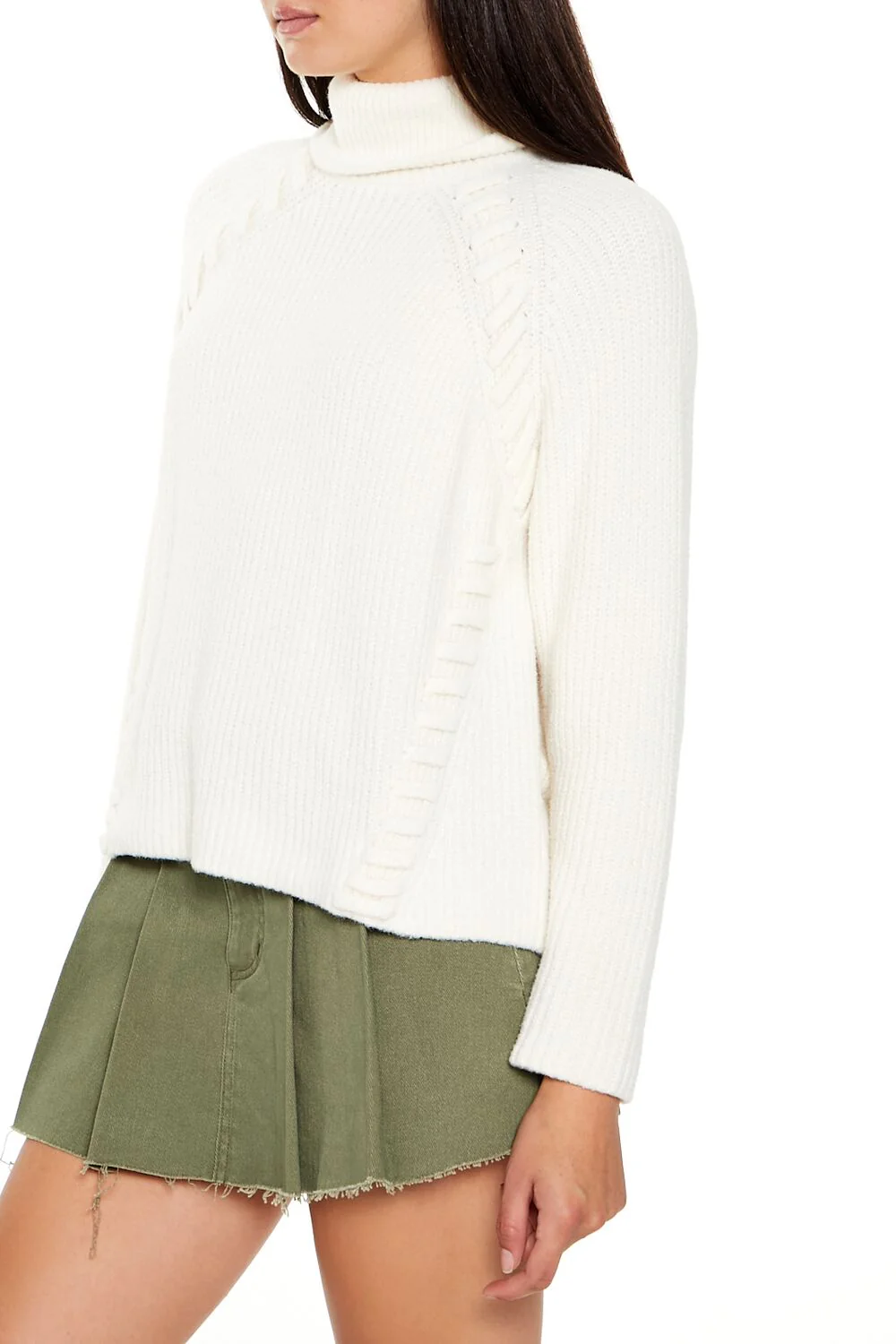 Turtleneck Whipstitched Sweater - Image 4