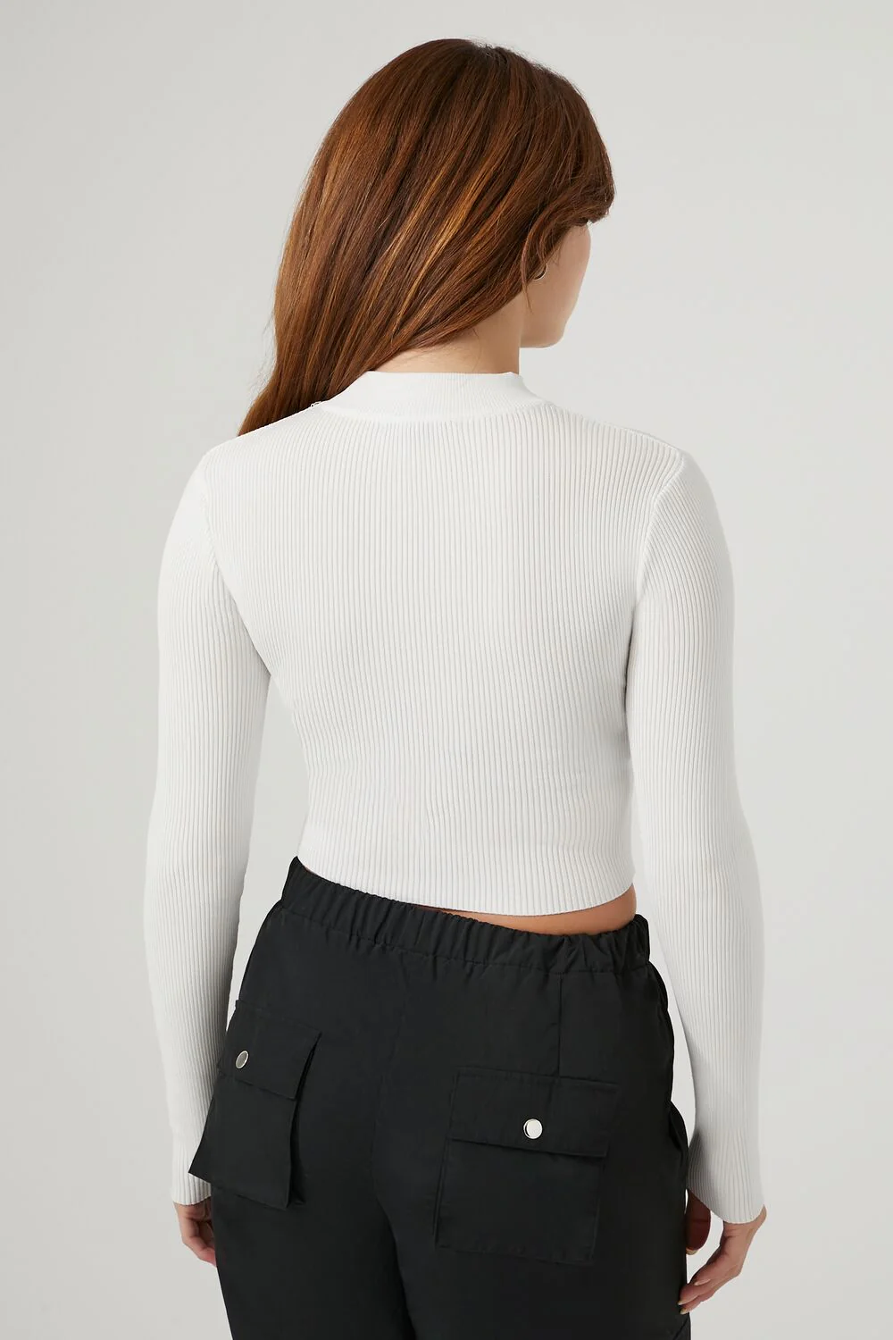 Ribbed Mock Neck Sweater - Image 3