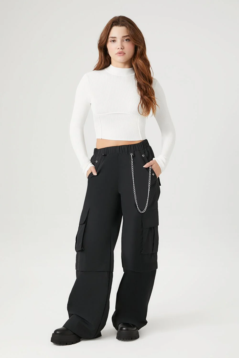 Ribbed Mock Neck Sweater - Image 4