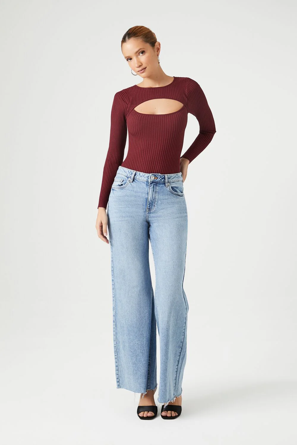 Cutout Sweater-Knit Bodysuit - Image 10