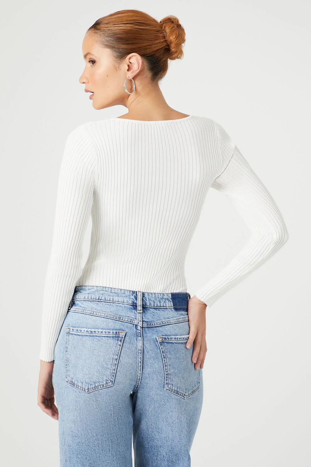Cutout Sweater-Knit Bodysuit - Image 3