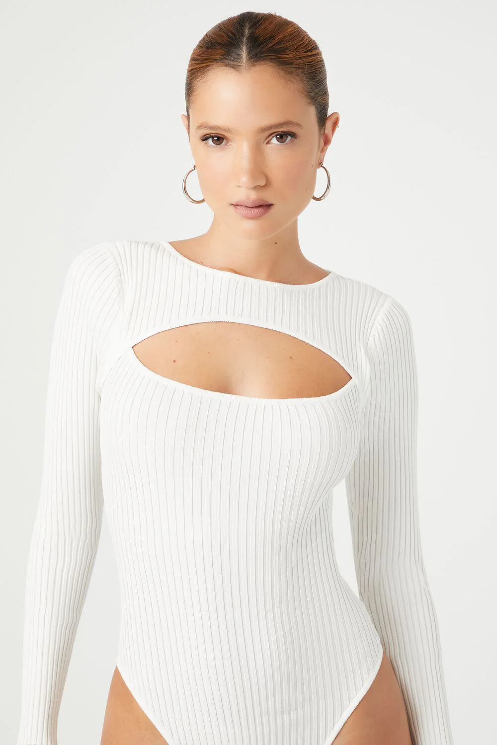 Cutout Sweater-Knit Bodysuit - Image 5