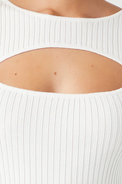 Cutout Sweater-Knit Bodysuit - Image 6
