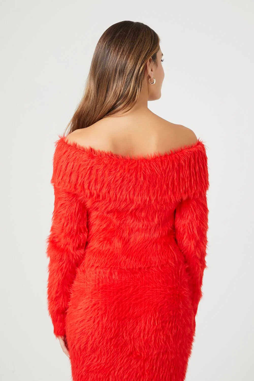Faux Fur Off-the-Shoulder Top - Image 3