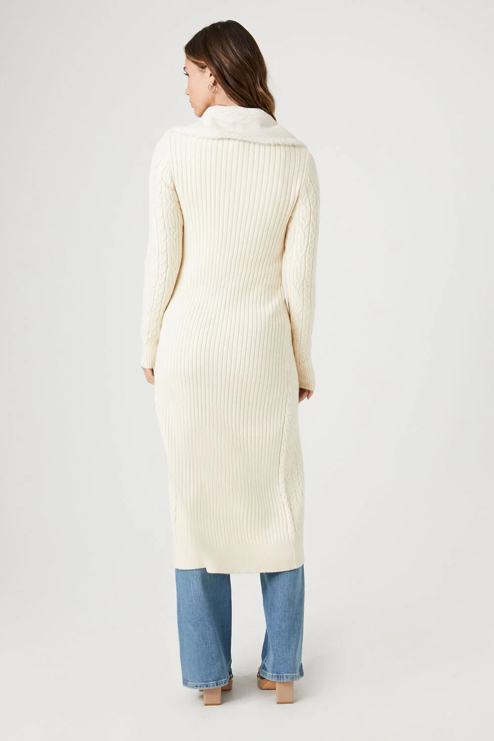 Faux Fur-Trim Cardigan Sweater - Image 4