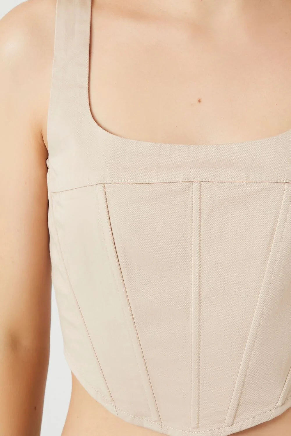 Twill Corset Crop Top - Image 5