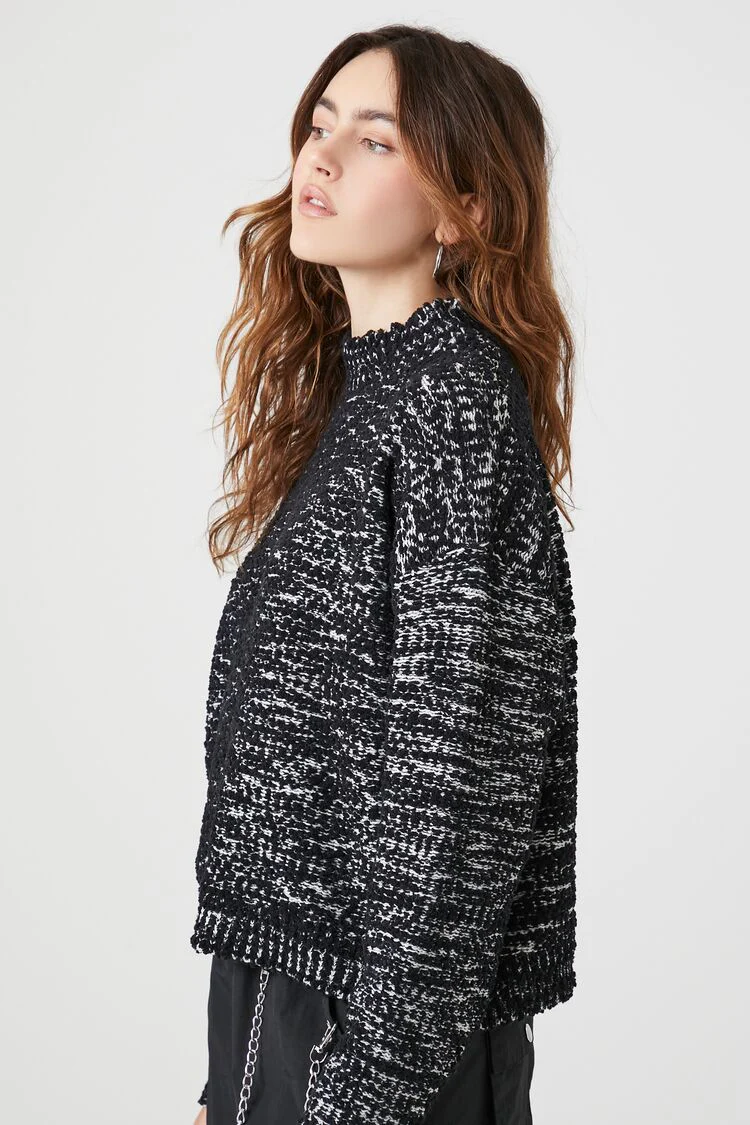 Mock Neck Drop-Sleeve Sweater - Image 2