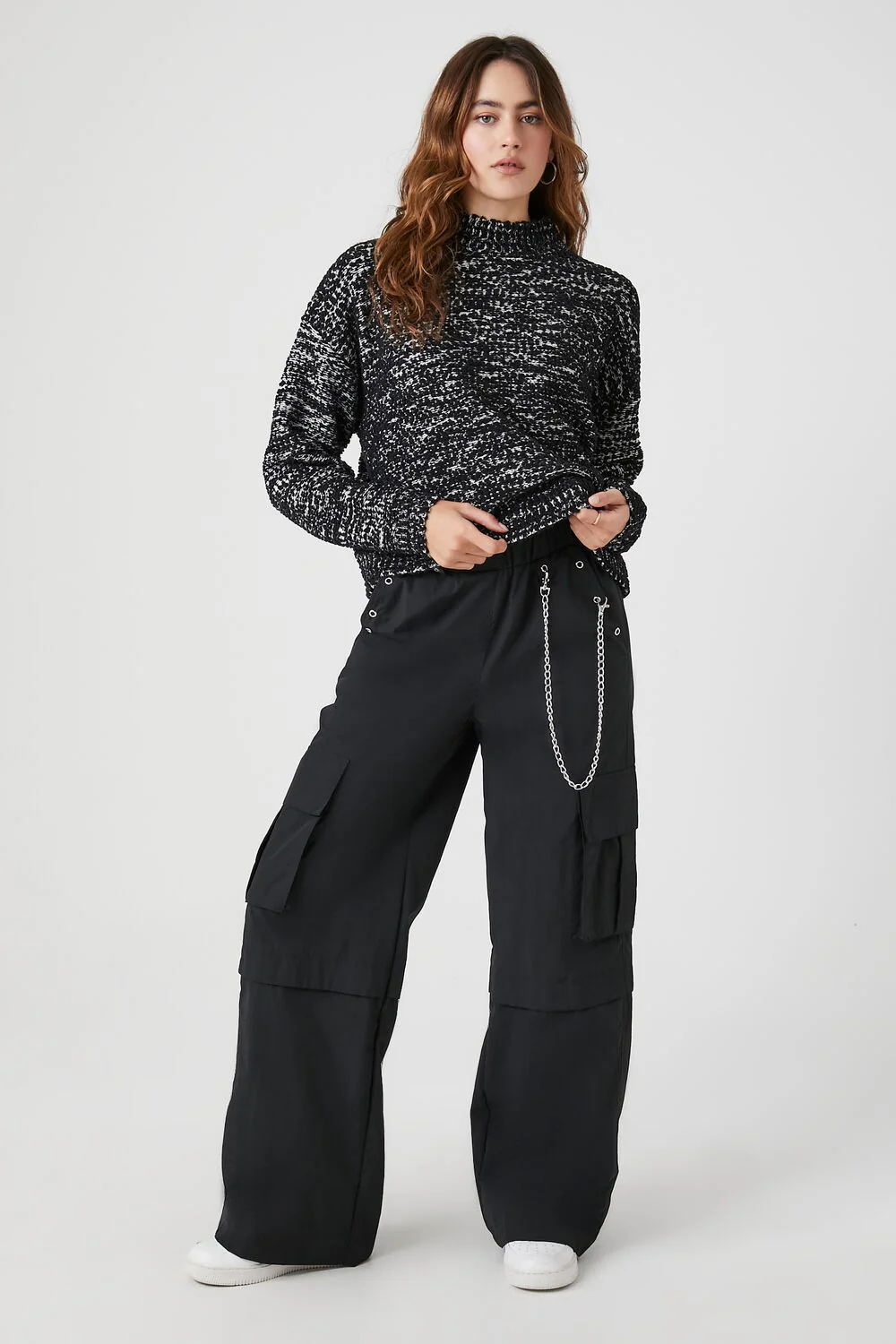 Mock Neck Drop-Sleeve Sweater - Image 4