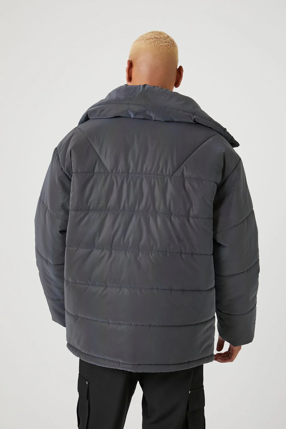 Reflective Quilted Puffer Jacket - Image 3