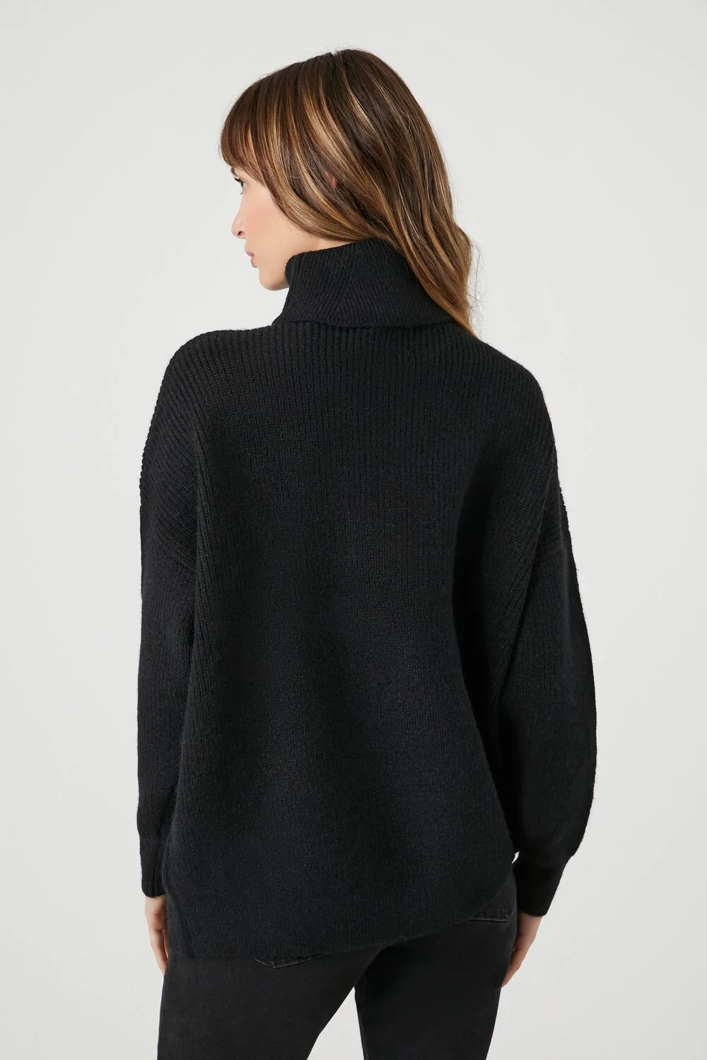 Ribbed Knit Turtleneck Sweater - Image 3