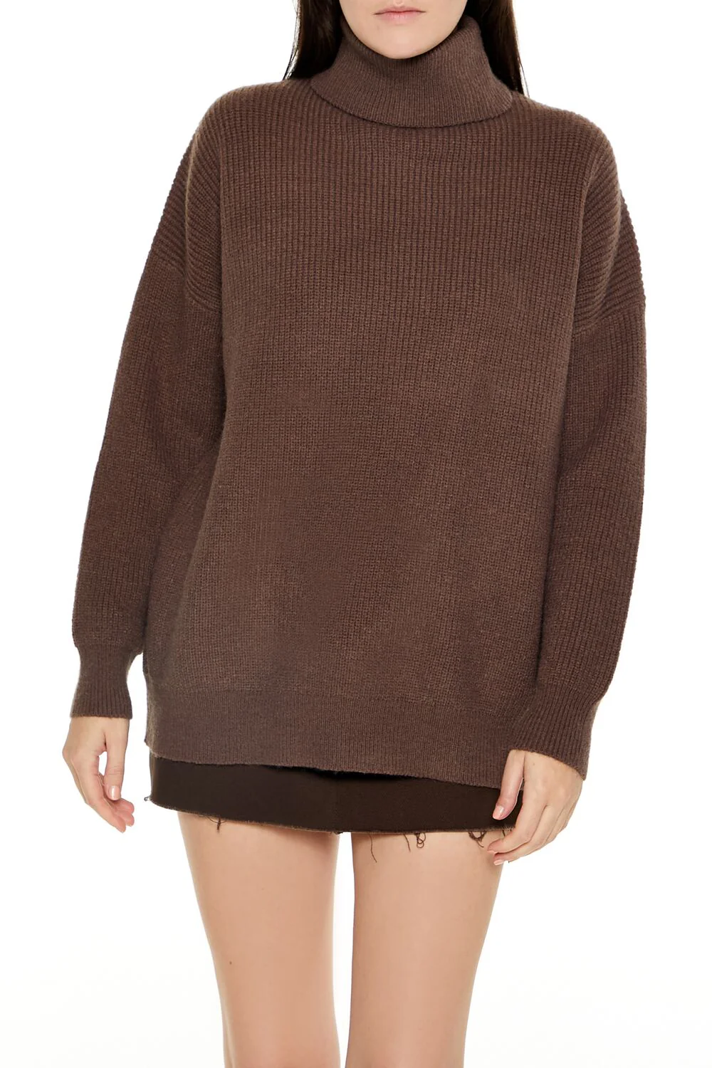 Ribbed Knit Turtleneck Sweater - Image 6