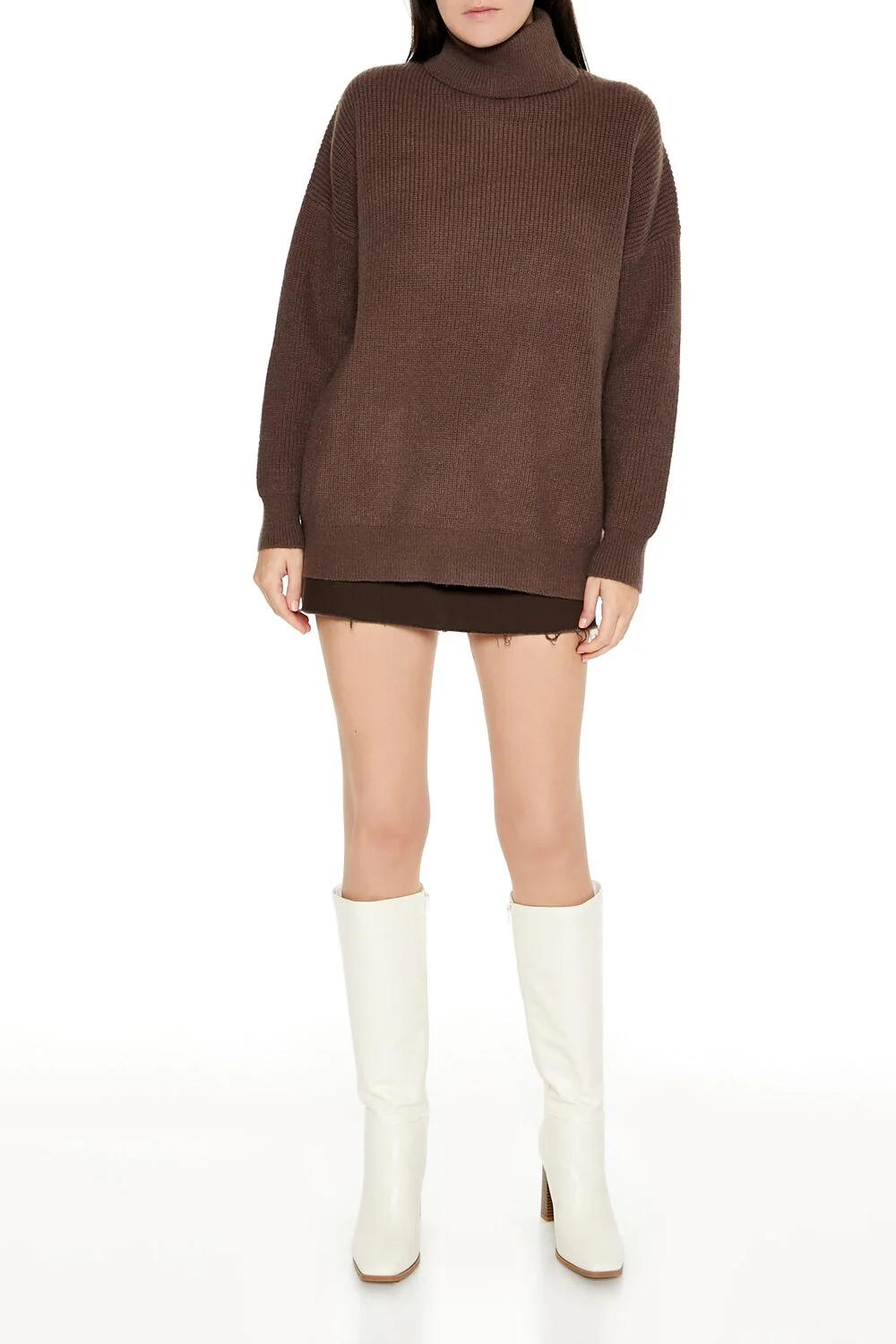 Ribbed Knit Turtleneck Sweater - Image 7