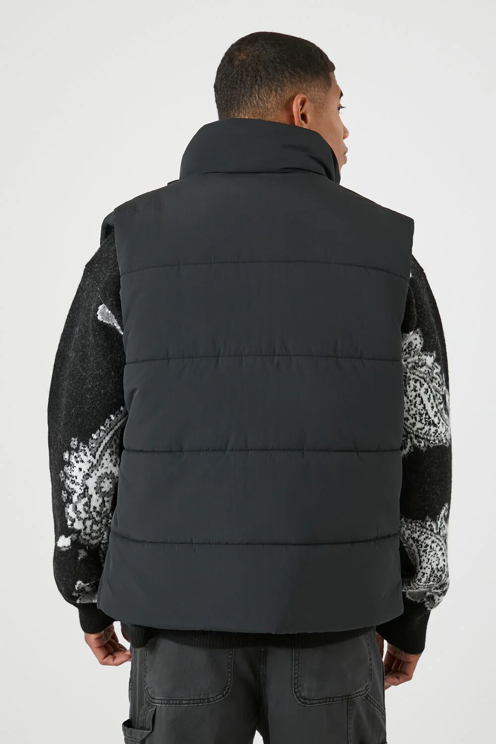Unisex Funnel Neck Puffer Vest - Image 3