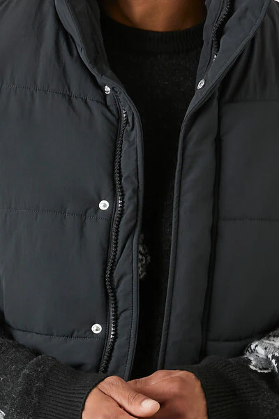 Unisex Funnel Neck Puffer Vest - Image 5