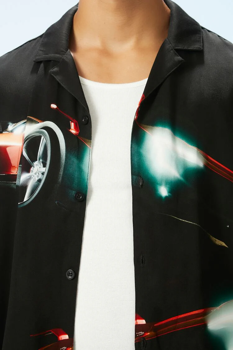 Abstract Car Print Shirt - Image 5