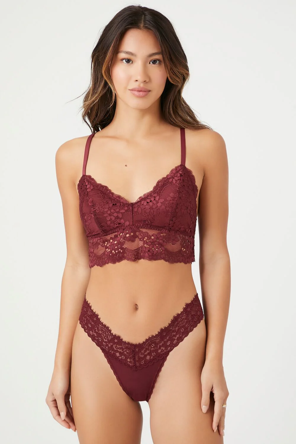 Lace-Trim Thong Panties - Image 4