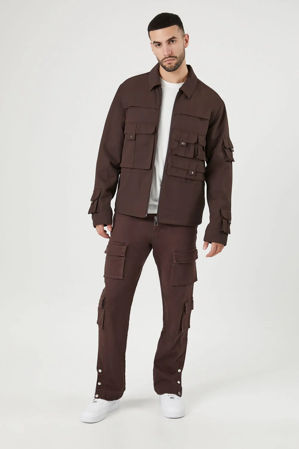 Zip-Up Cargo Trucker Jacket - Image 4