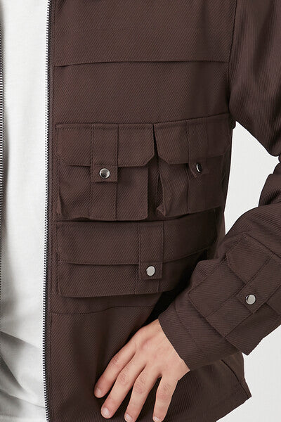 Zip-Up Cargo Trucker Jacket - Image 5