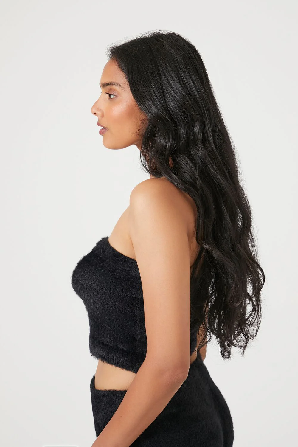 Fuzzy Sweater-Knit Tube Top - Image 2
