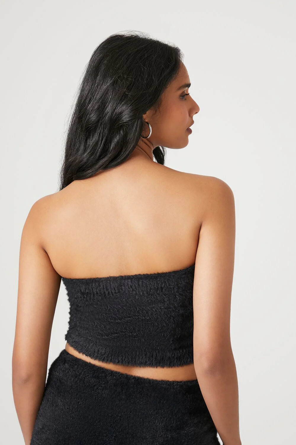 Fuzzy Sweater-Knit Tube Top - Image 3