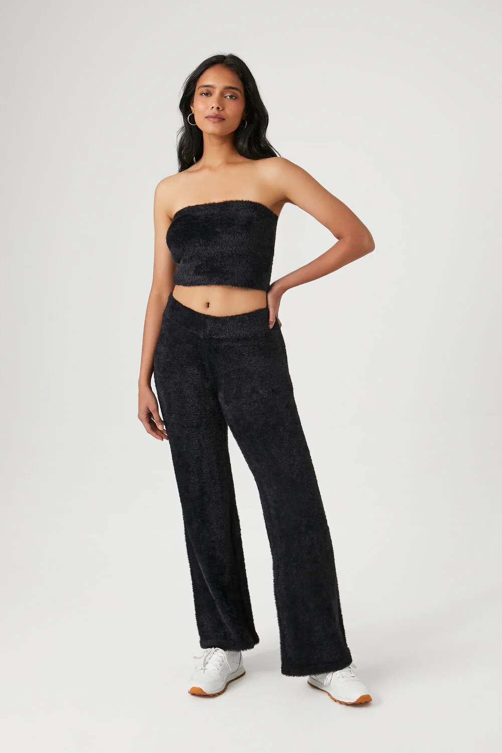 Fuzzy Sweater-Knit Tube Top - Image 4