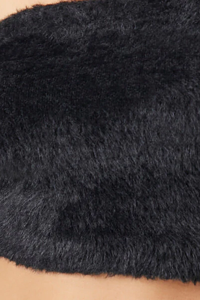 Fuzzy Sweater-Knit Tube Top - Image 5