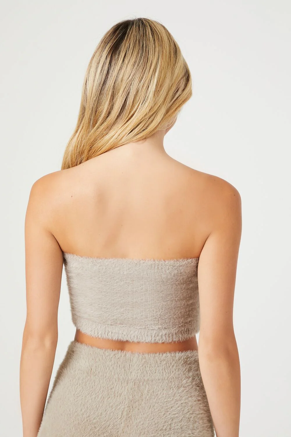 Fuzzy Sweater-Knit Tube Top - Image 8