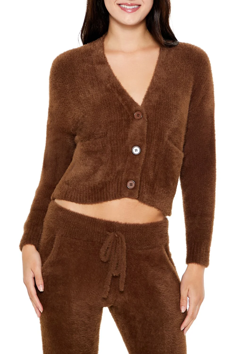 Fuzzy Cardigan Sweater - Image 11
