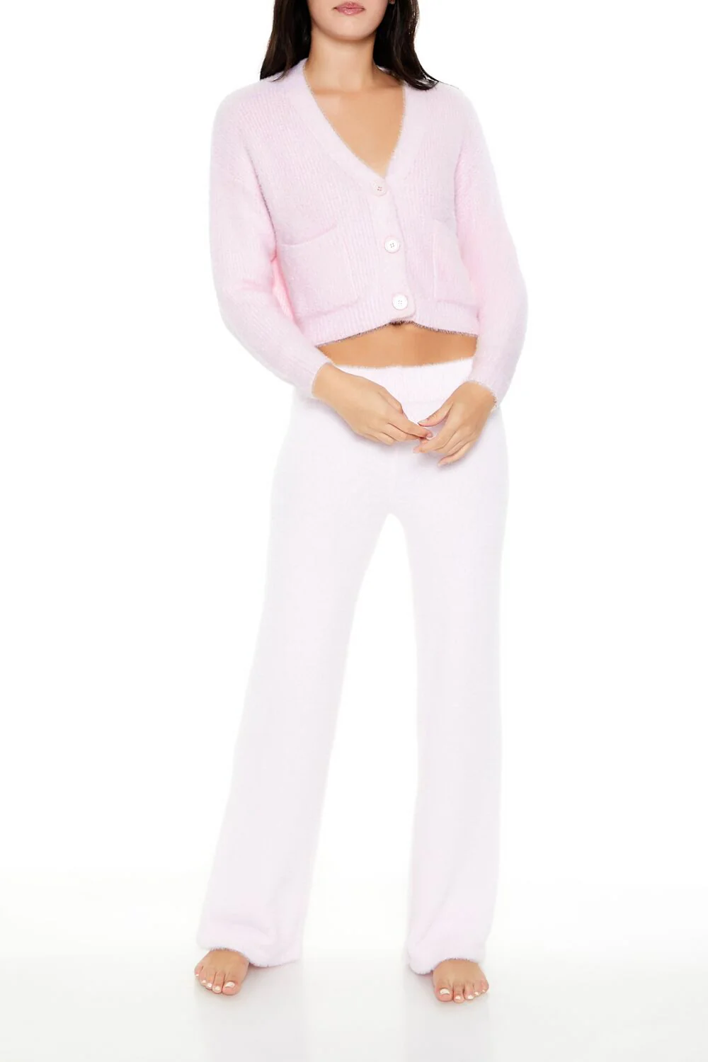 Fuzzy Cardigan Sweater - Image 2
