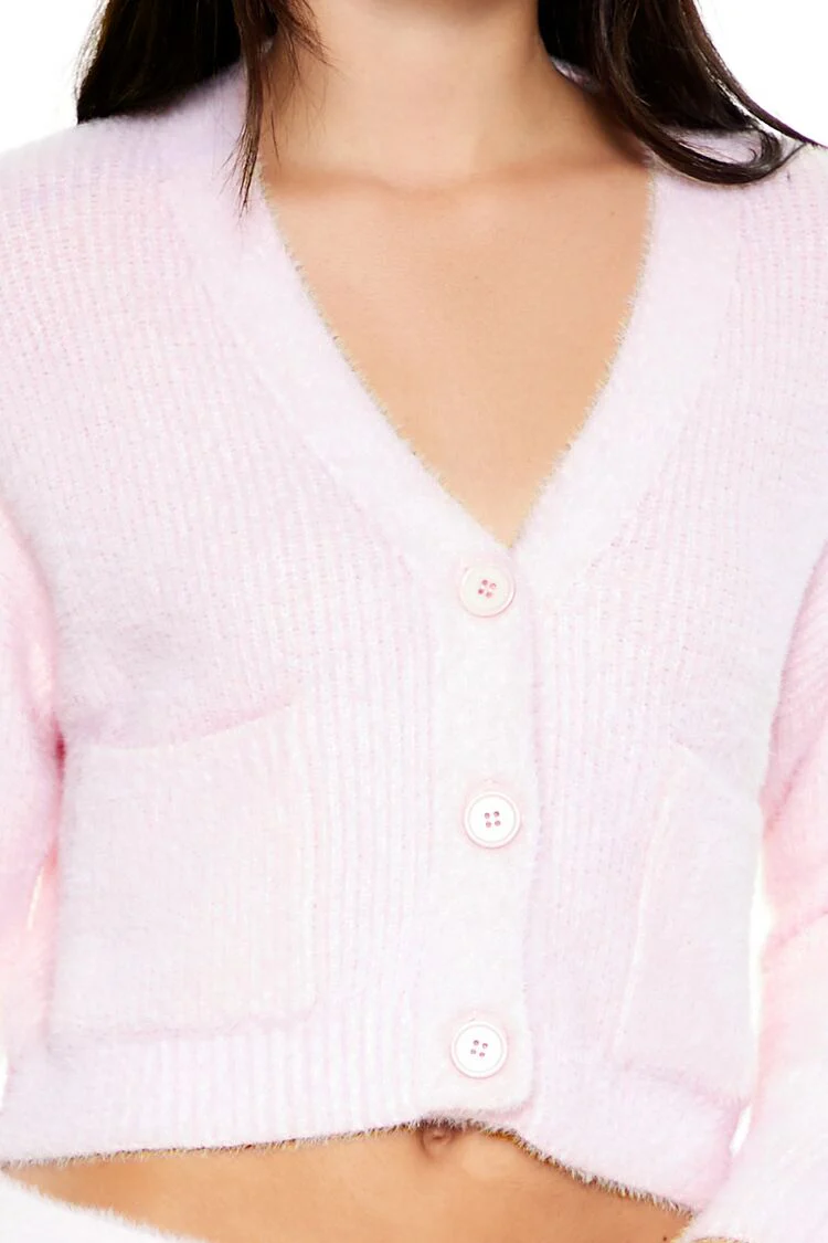 Fuzzy Cardigan Sweater - Image 3