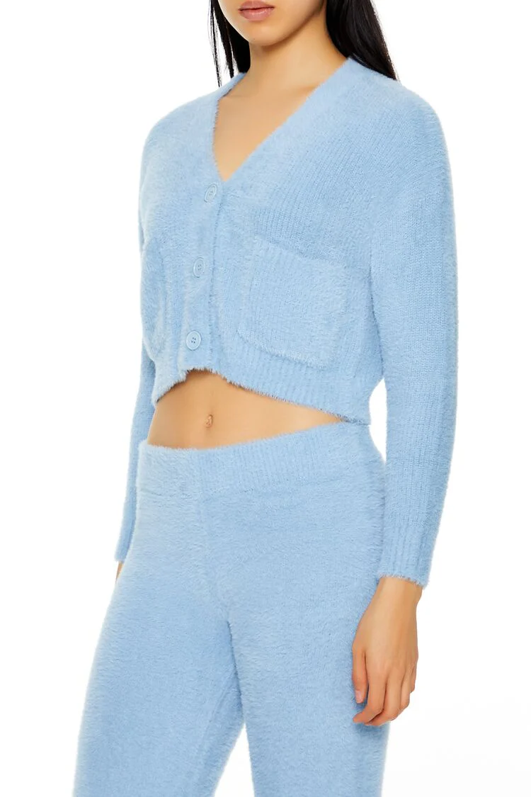 Fuzzy Cardigan Sweater - Image 9