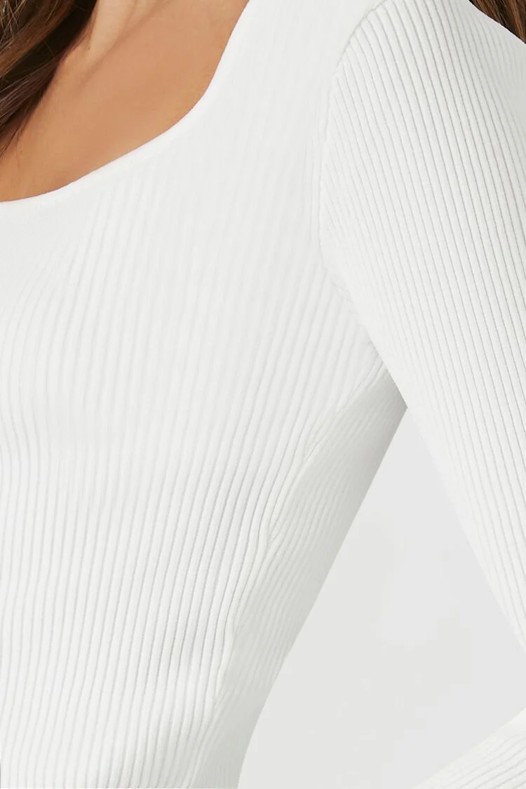 Sweater-Knit Scoop-Neck Crop Top - Image 5
