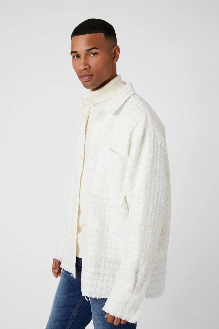 Frayed-Trim Boucle Shirt - Image 2