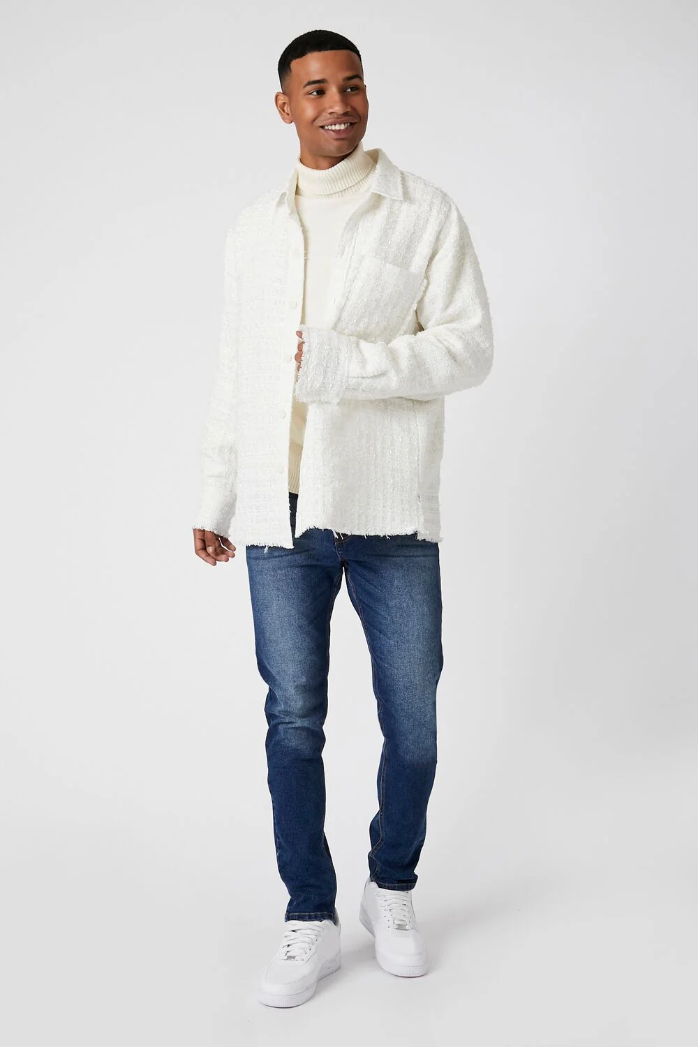 Frayed-Trim Boucle Shirt - Image 4