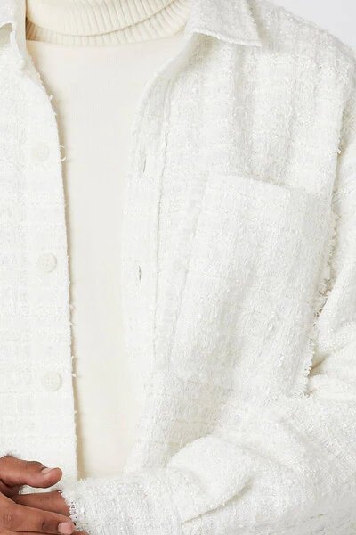 Frayed-Trim Boucle Shirt - Image 5