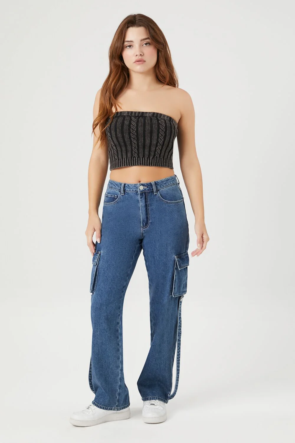 Cable Sweater-Knit Tube Top - Image 4