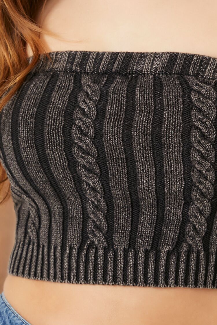 Cable Sweater-Knit Tube Top - Image 5