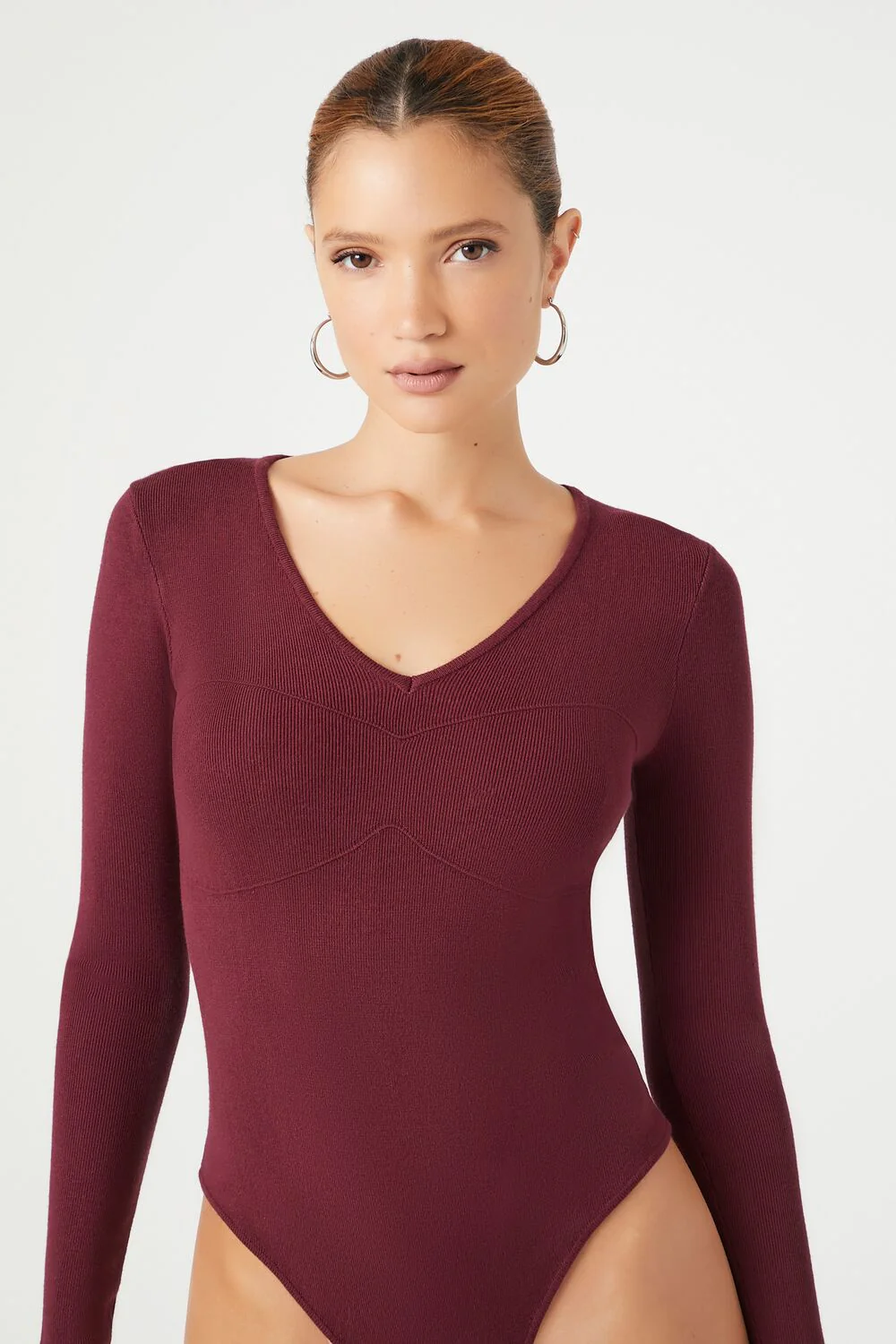Fitted Sweater-Knit Bodysuit - Image 11