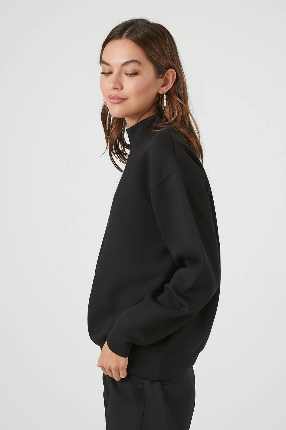 Fleece Mock Neck Sweater - Image 2