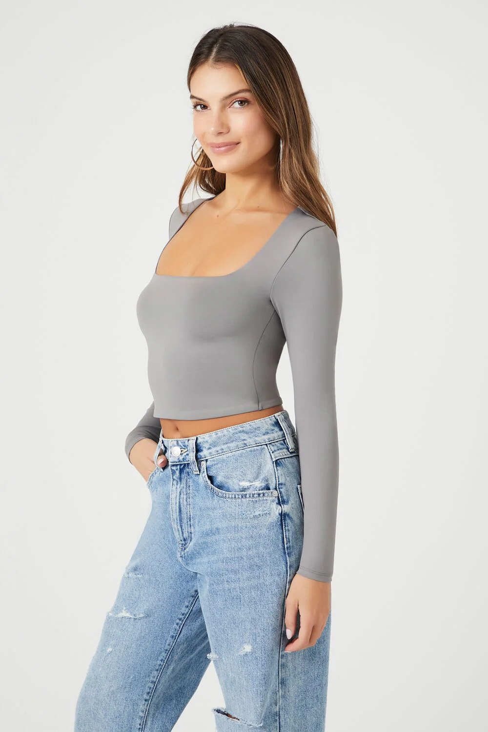 Square-Neck Crop Top - Image 2