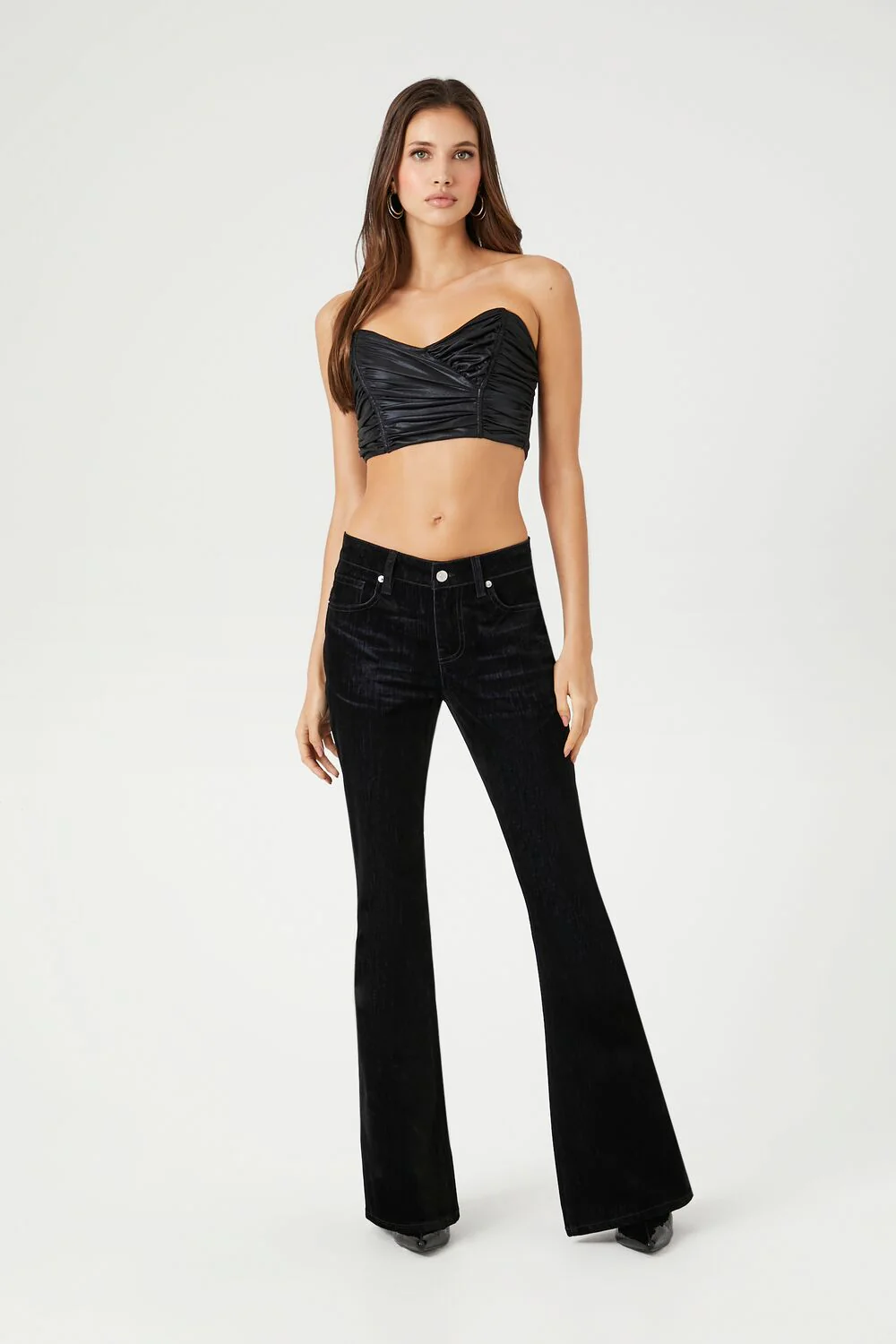 Ruched Sweetheart Crop Top - Image 4