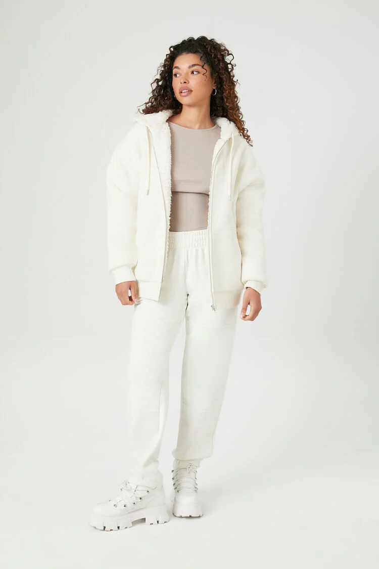 Faux Shearling-Trim Hooded Jacket - Image 4