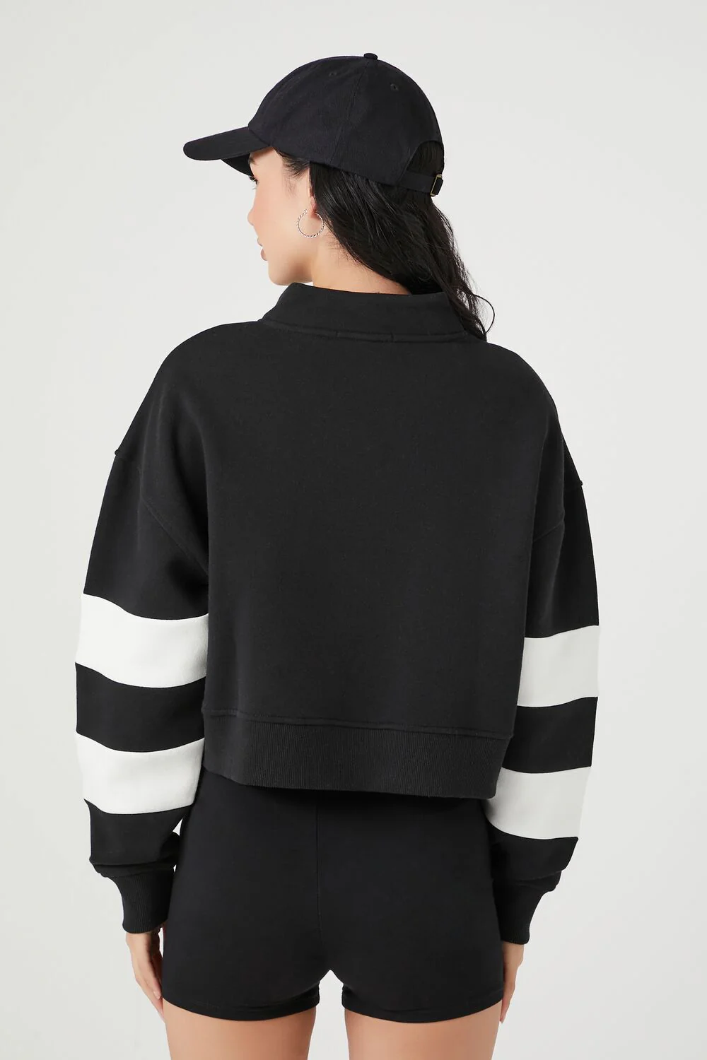 Fleece NYC Striped Graphic Pullover - Image 4