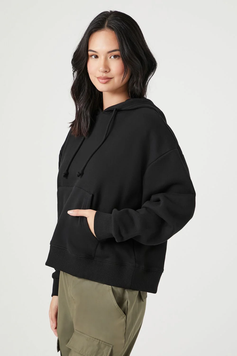 French Terry Drawstring Hoodie - Image 2