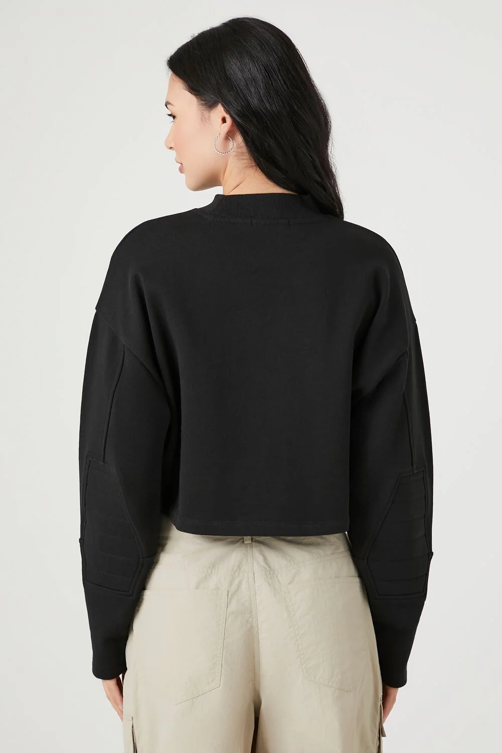 French Terry Cropped Pullover - Image 3