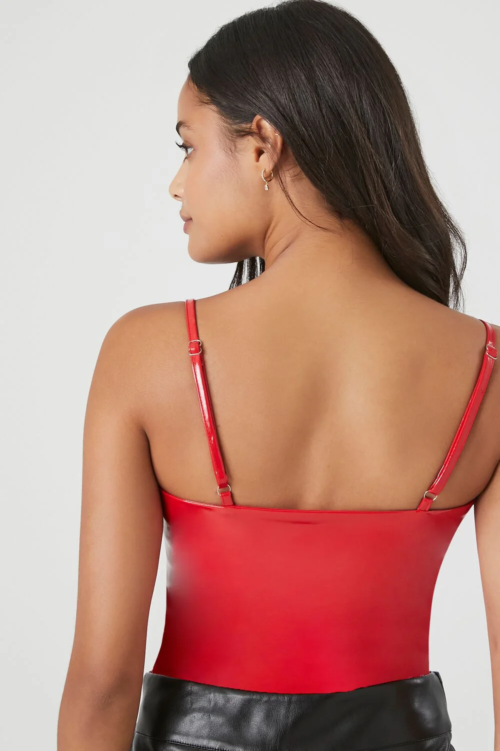 Faux Patent Leather Bodysuit - Image 4