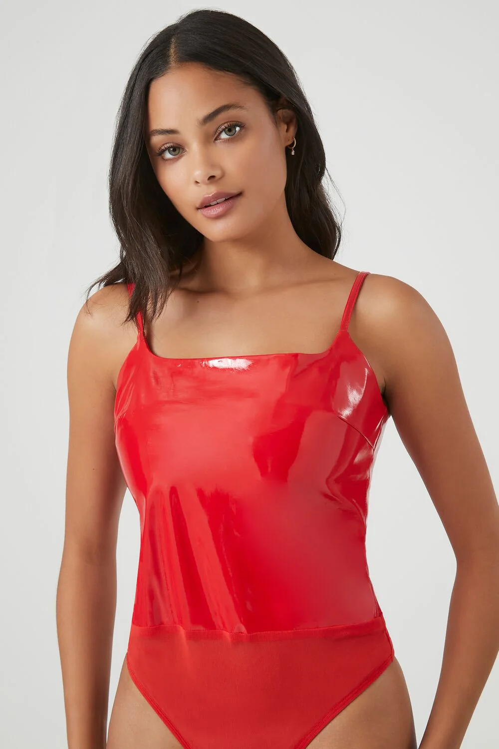 Faux Patent Leather Bodysuit - Image 5