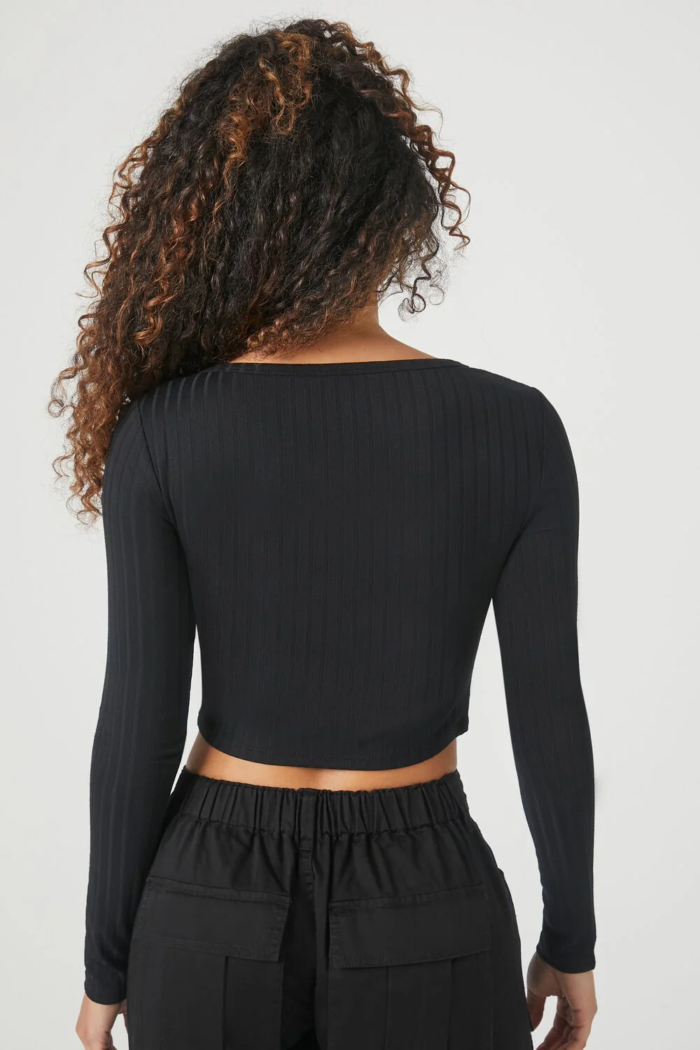 Ribbed Knit Crop Top - Image 3